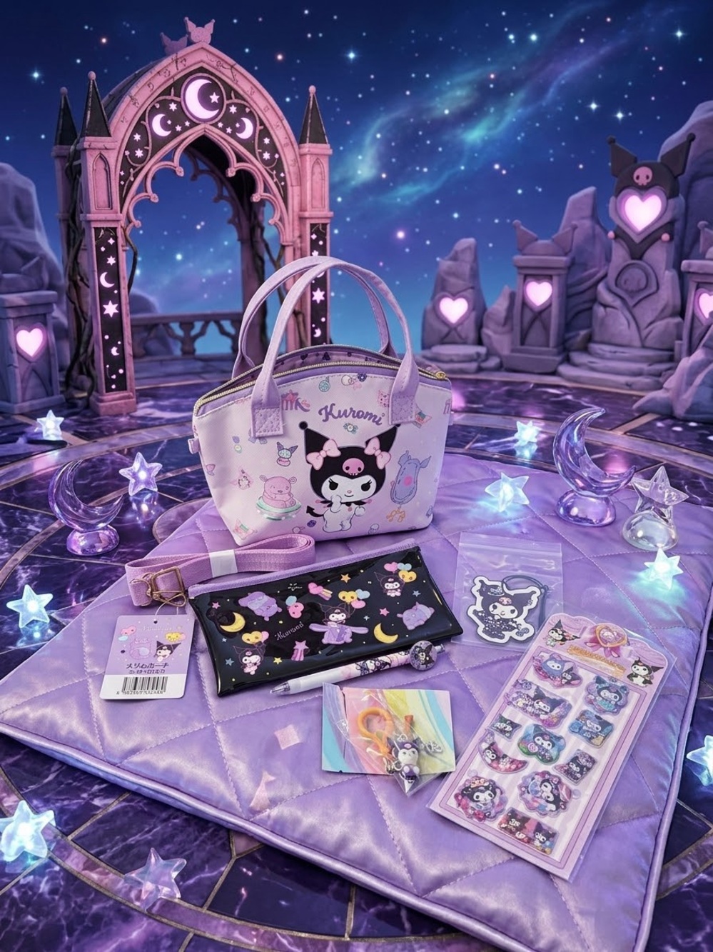 🌸 NWT Sanrio Kuromi 6-Piece Travel & Lifestyle Accessory Bundle 🌸